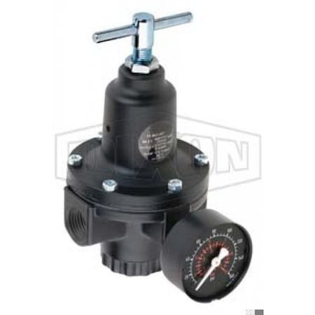 Dixon Norgren by 1 Series General T-Handle Regulator with GC620 Gauge, 110 SCFM Flow Rate, 5 to 125 psi Pr R11-013RG
